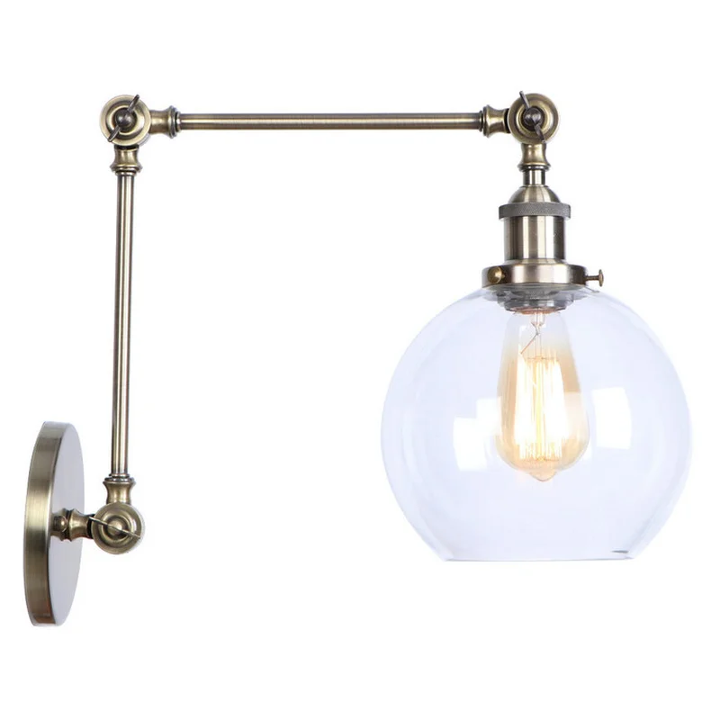

American country creative nostalgic cafe clothing store wall lamp retractable folding left and right rotating lights WF5151100