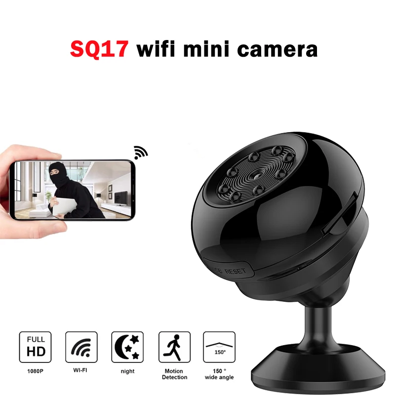 Мини камера SQ17 Магнитная 4K Wifi видеокамера рекордер HD1080P ИК ночного видения