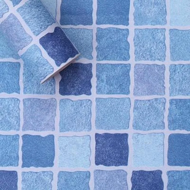 Водостойкие мозаичные наклейки для ванной комнаты, самоклеящиеся обои для ванной комнаты, настенные наклейки для кухни, маслостойкие виниловые обои 3d