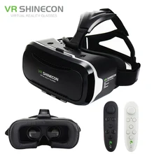 Shinecon VR 2.0 Google Cardboard Mobile 3D Virtual Reality Glasses Headset Immersive Helmet box Head Mount For 4.7-6′ Phone