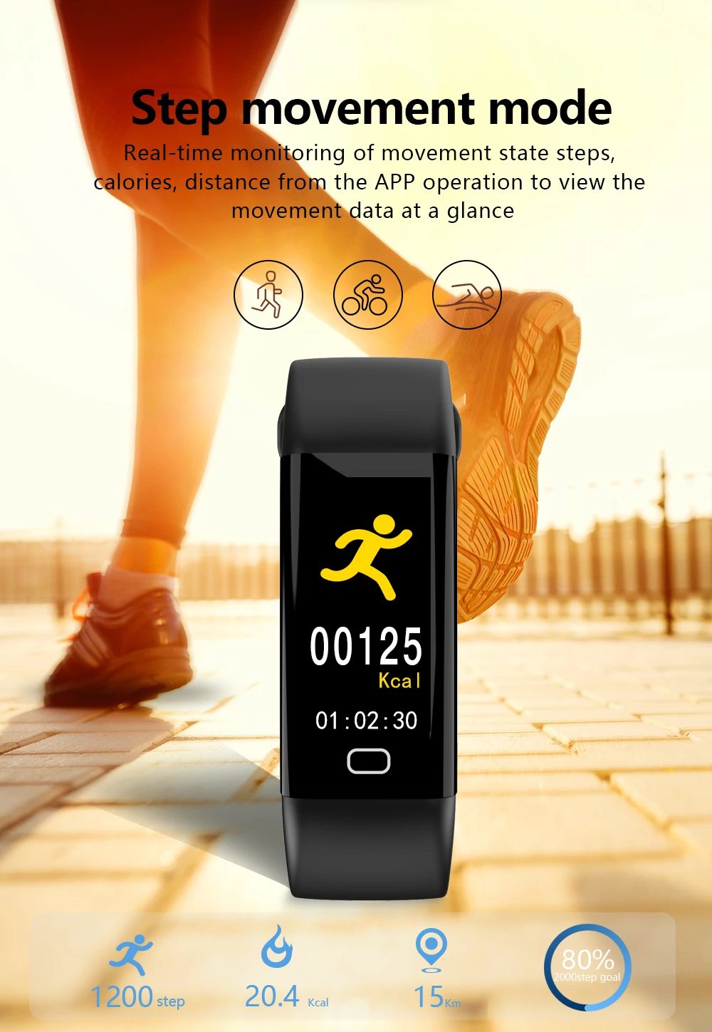 F07 Водонепроницаемый умный браслет пульсометр кровяное давление фитнес-трекер Смарт-браслет спортивные часы для ios android или IOS