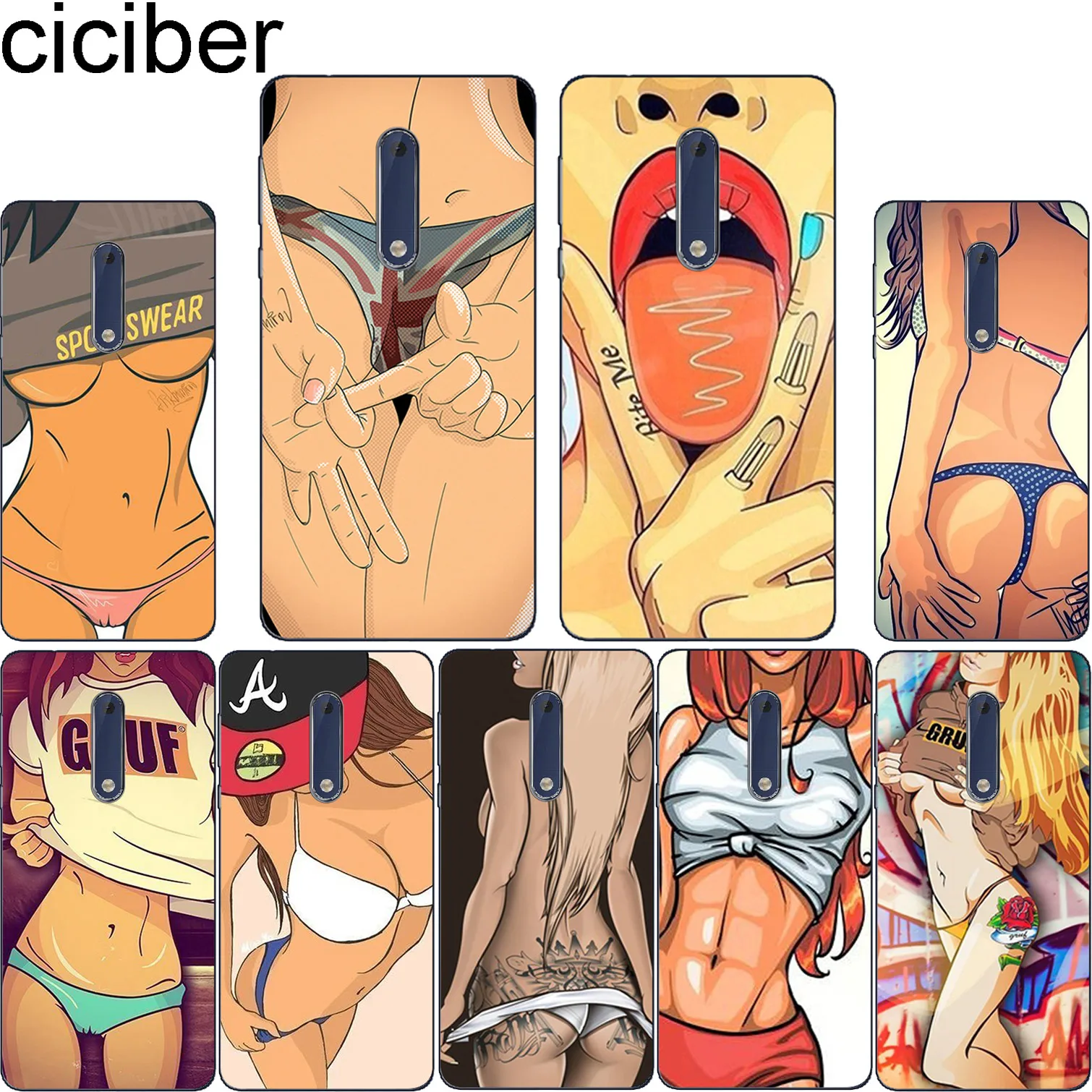 

ciciber For Nokia 8 7 7.1 6 6.1 5 5.1 3 3.1 2 2.1 1 Plus Soft Silicone Clear TPU For Nokia X7 X6 X5 X3 Phone Cases Sexy Girls