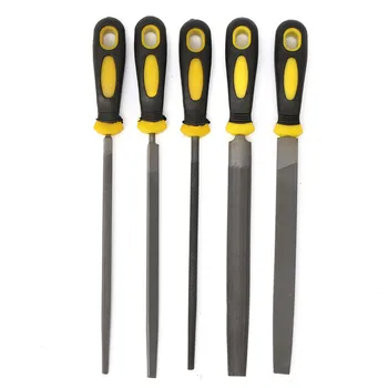 

5pcs/set 8 Inch Engineer Metal File 200mm Soft Grip Assorted Half Round Flat SquareTriangle Round Metal File Set