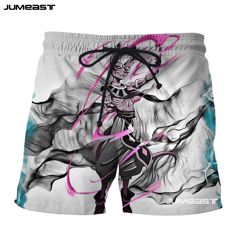Jumeast 3D Короткие штаны с принтом классические персонажи Dragon Ball Vegeta Majin Buu мужские спортивные свободные шорты размера новинка бордшорты