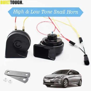 

1 SET 12V Car Snail Horn 410/510Hz Waterproof High Low Pitch 110-125db Loud Auto Horns For Hyundai Solaris 2010-2019