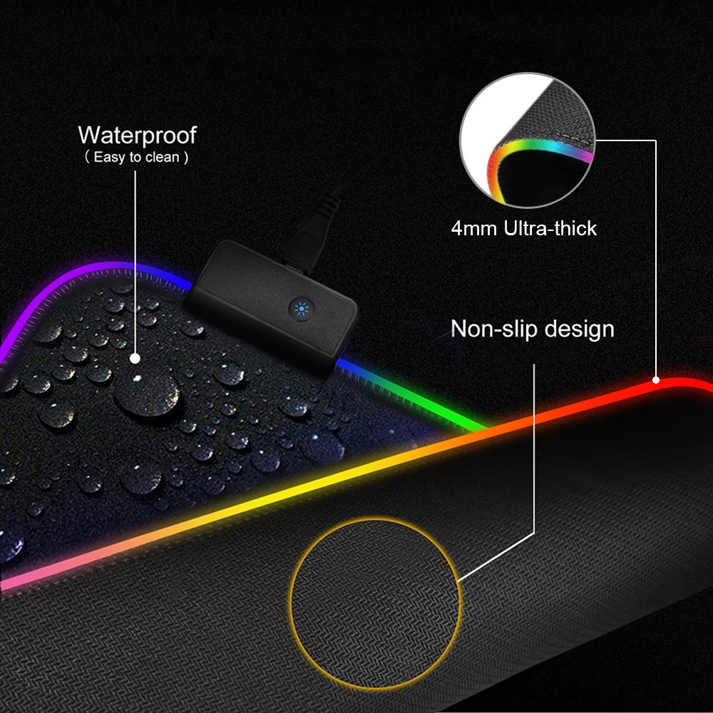 RedThunder RGB Gaming Mouse Pad Upgrade 80X30cm Large Glowing Extended Mousepad Gaming Keyboard Pad