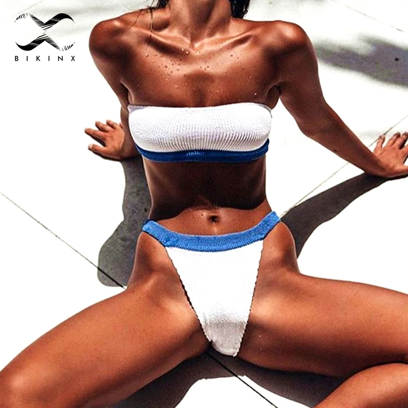 Bikinx Экстремальный бикини микро комплект из двух предметов бандо Пуш Ап купальник