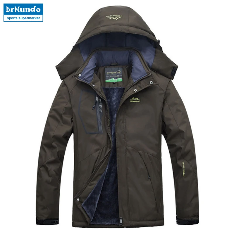 Ski Jacket Men Waterproof Fleece Snow Jacket Thermal Snowboard Coat