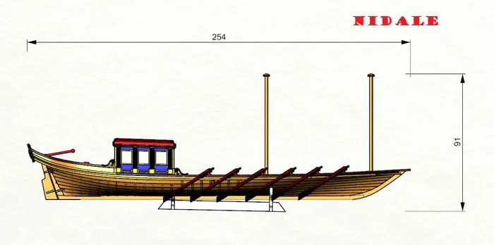 HMS баржа 1832 корабль деревянная модель наборы масштаб 1/48 британская королевская модель лодки