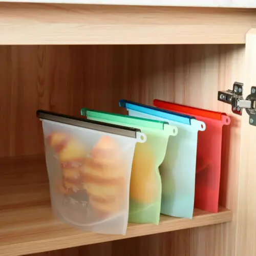 

US Seller Silicone Food Storage Bag Freezer Reusable Seal Ziplock Vacuum