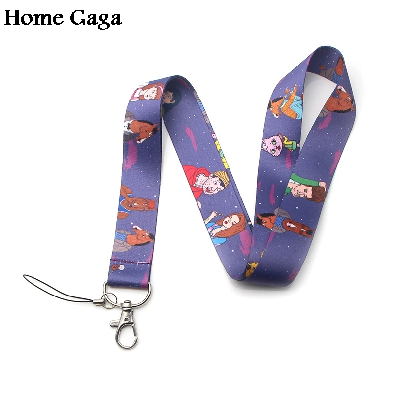 

Homegaga BoJack Horseman cartoon lanyards neck straps for phones keys bags cameras id card holders keychain webbing ribbon D1871