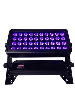 

4 pieces waterproof 40x18w rgbwauv projection wall washer flood light 6in1 ip65 led city color wall washer uplighting