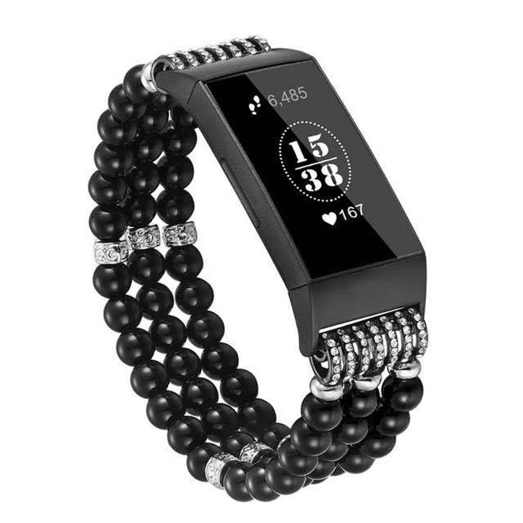 Для Fitbit Charge 3 сменный ремешок для часов, браслет с бусинами, ювелирный браслет, ремешок для молодежных умных часов, сменный ремешок для умных часов
