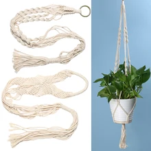 Macramé para planta, macramé, colgante Vintage, anudado, cuerda de elevación, decoración del hogar, jardín