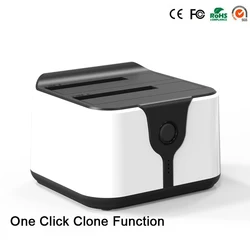 Dual Bay 2.5 3.5 Inch Hard Disk External Case 6Gbps Sata to Usb 3.0 Sata Hdd Docking Station Hdd Caddy Plastic Sata Hdd Case 3.5