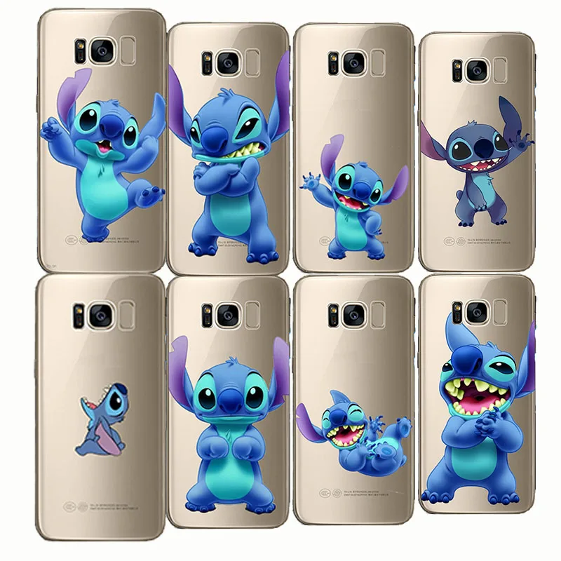 

Phone Case Capa Silicone Clear Stitch Funny Cute Cartoon Coque Funda Cover for Samsung Galaxy Note 4 5 8 S8 S9 edge plus S6 S7