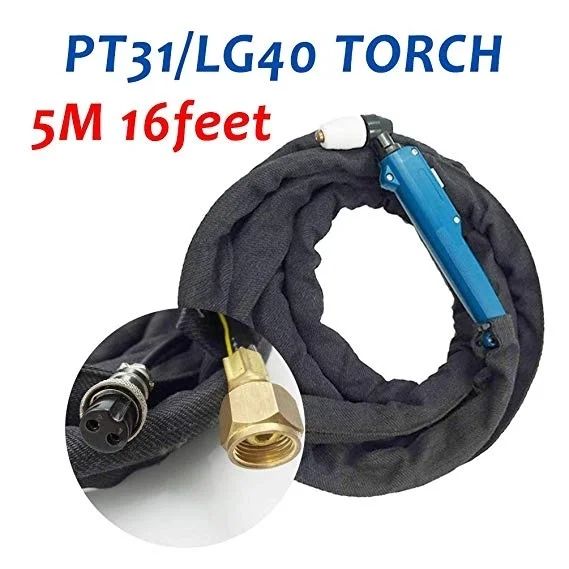 

PT31 LG40 Plasma Cutter Cutting Torch Gun Completed 5M&16 Feet Fit CUT50D CUT50 CT312 CUT40