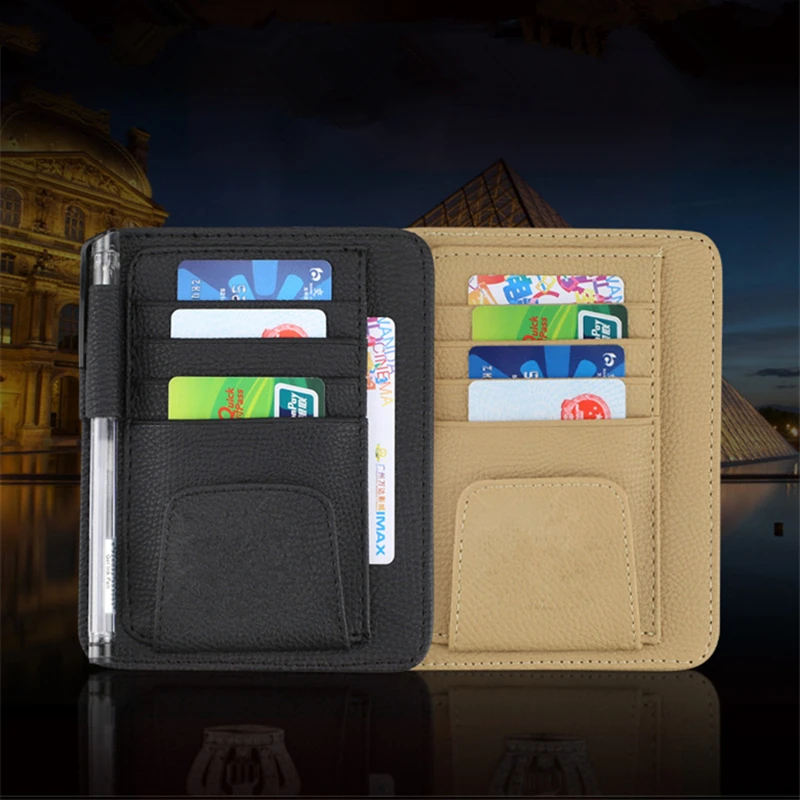 Credit Card Car Sun Visor Sunglasses Receipt Ticket Card Clip Storage