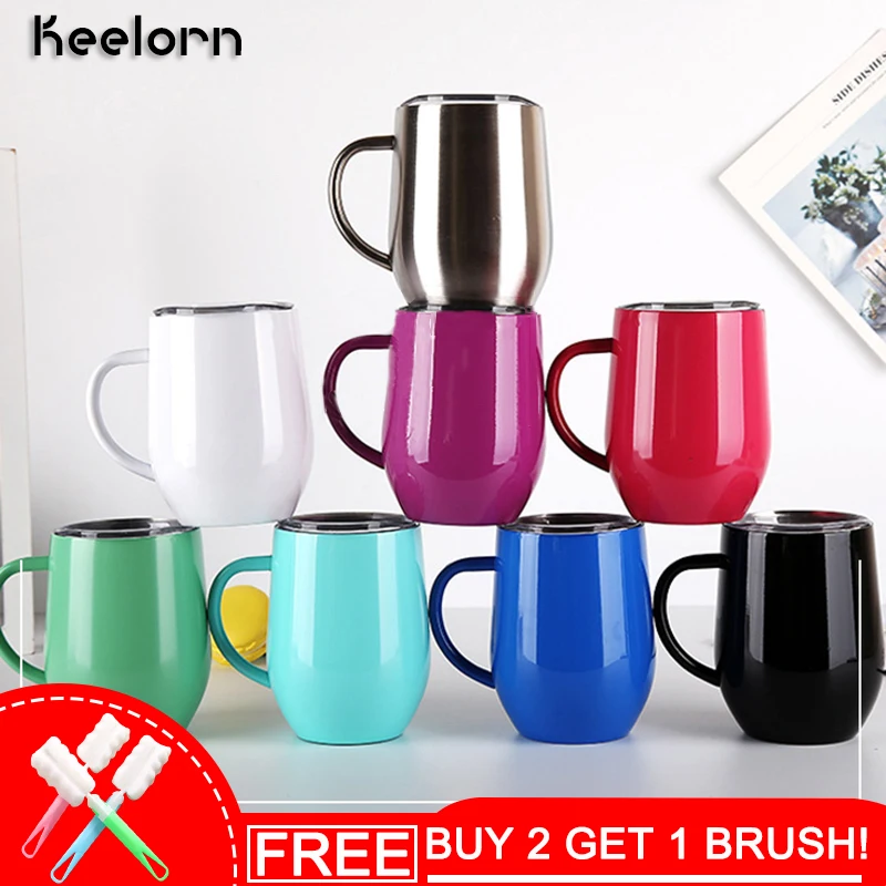 

Keelorn 12oz Vacuum Flasks Thermoses Cup Stainless Steel 304 Business Car Thermo Water Bottle Portable Thermal Insulation Cups
