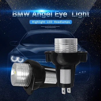 

2X 10W For BMW E60 E61 E63 E64 E70 X5 E71 X6 E82 E87 E89 Z4 E90 E91 M3 LED CANBUS Angel Eyes light Headlight Lamp White