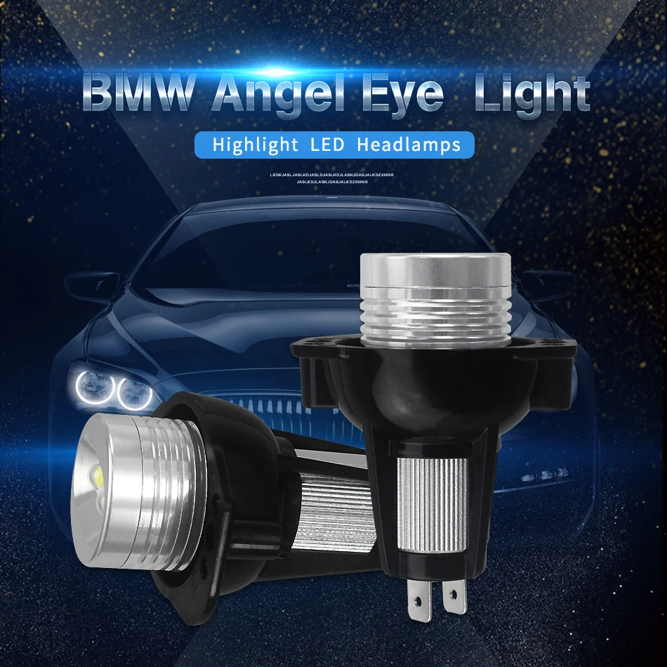 2X10 Вт для BMW E60 E61 E63 E64 E70 X5 E71 X6 E82 E87 E89 Z4 E90 E91 M3 LED CANBUS ангельские глазки лампа белого