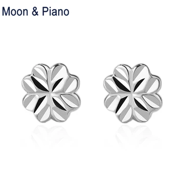 

925 Sterling Silver Four Leaf Clover Stud Earrings Lady High Quality Fine Jewelry For Wedding Gift Cute Birthday Gift For Women
