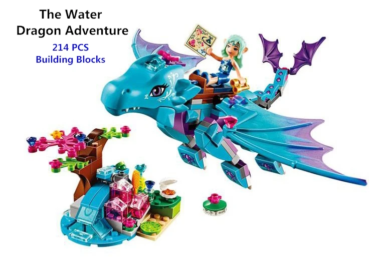 

214pcs/set The Water Dragon Adventure Building Bricks Blocks DIY Educational toys Compatible with lego Lepin Elves Free Shippin