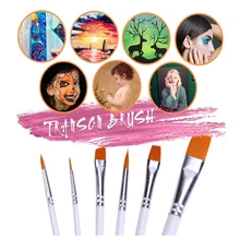 Художественная кисть Набор 6pce для акрила, краска для масла ing, эмаль, темпера и краска для тела ing