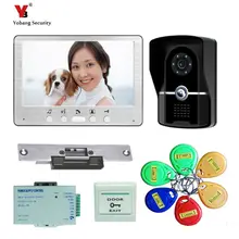 Yobang Security 7-inch video Intercom door phone with Electric Lock RFID keyfobs Camera Intercom Doorbell phone Viewer For Home