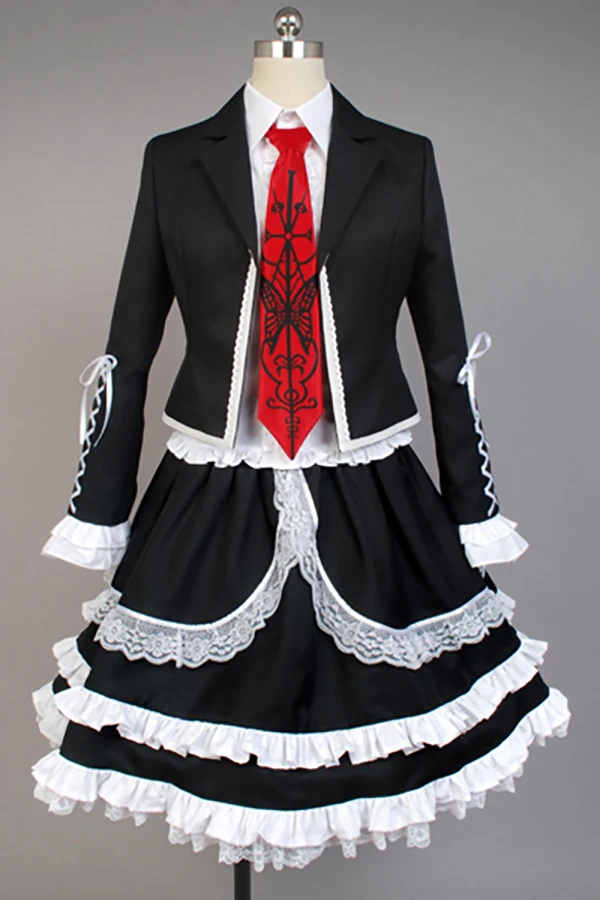 

Dangan Ronpa Celestia Ludenberg Cosplay Loog Sleeve Top Short Dress Halloween Costume For Women And Girls Free Shipping.