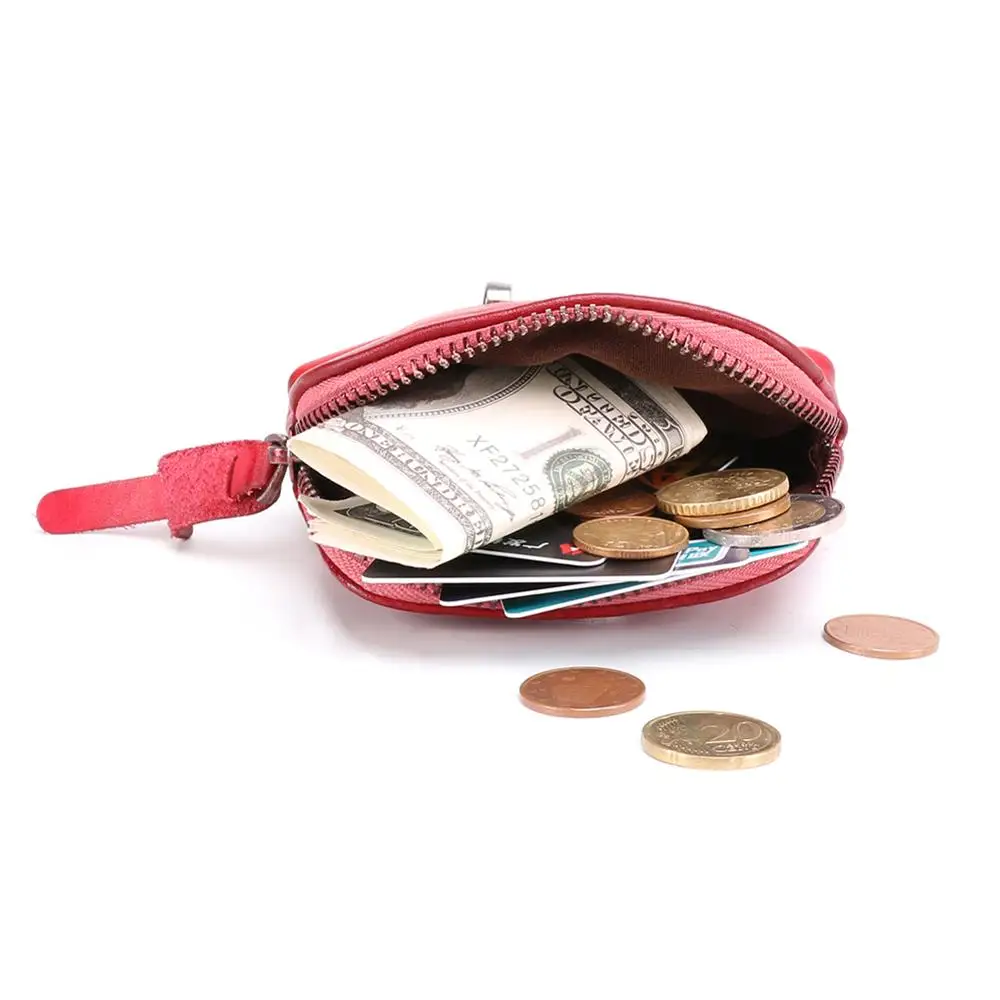 Brand Women Mini Wallet Ladies Double Zipper Genuine Leather Coin Purse Multi Functional Girl Round Small With Chain | Багаж и сумки