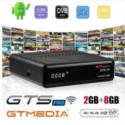 GTmedia GTS PRO Android 6,0 умные телевизоры BOX Amlogic S905D комбо DVB-S2 спутниковый ресивер 2 г/8 ГБ Декодер каналов кабельного телевидения Freesat GTS ccam IP ТВ