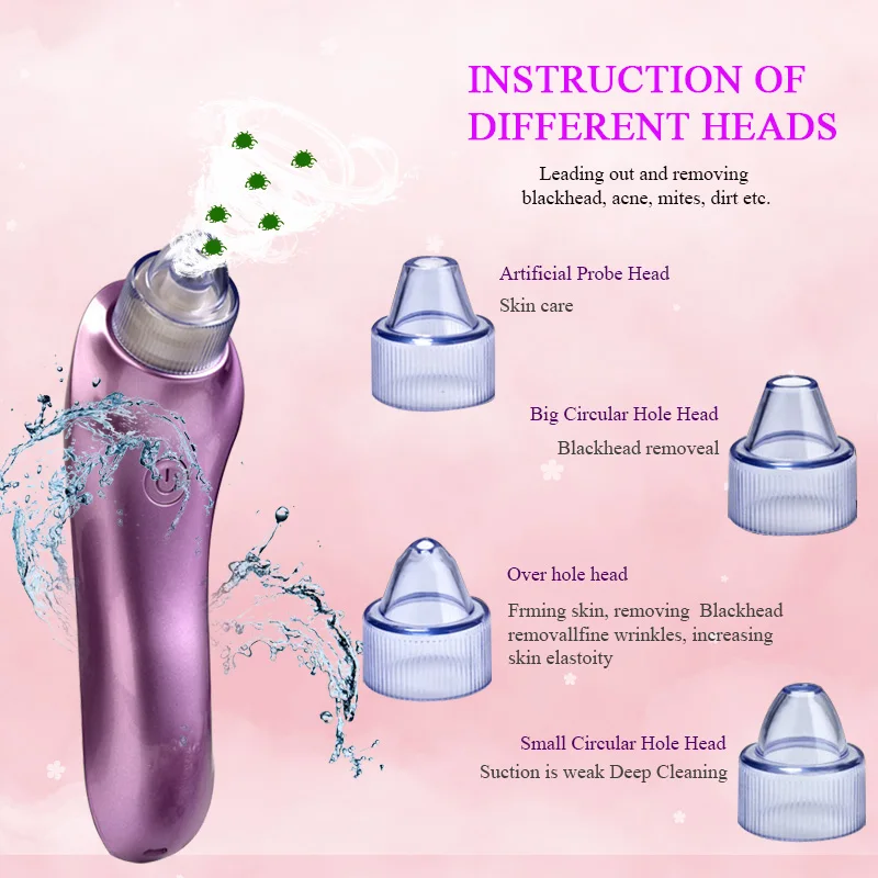 

Vacuum Pore Cleaner Face Cleaning Blackhead Acne Removal Suction Black Spot Cleaner Facial Cleansing Cosmetology Face Machine