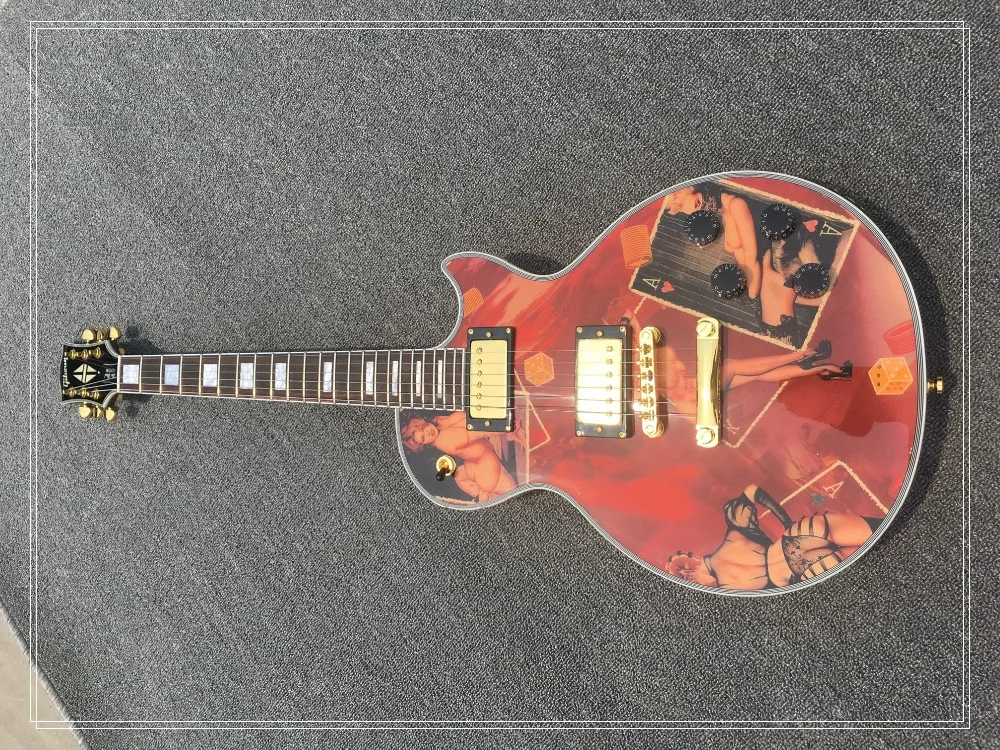 

in stock!!! rose wood fingerboard electric guitar girl top china custom shop made beautiful and wonderful thank you