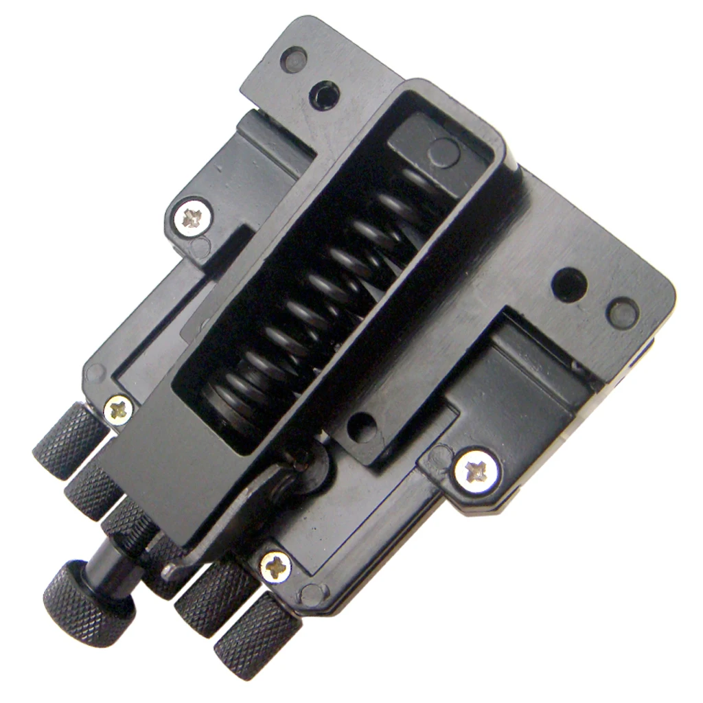1 Set 6 String Saddle Headless Guitar Bridge Tailpiece Black for Electric Guitar Parts Replacement