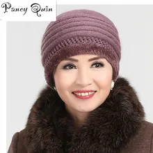 Женские зимние шапки из кроличьей шерсти skullies, женская теплая шапка,, меховые шапки бини, повседневные женские шапки Skullies для взрослых