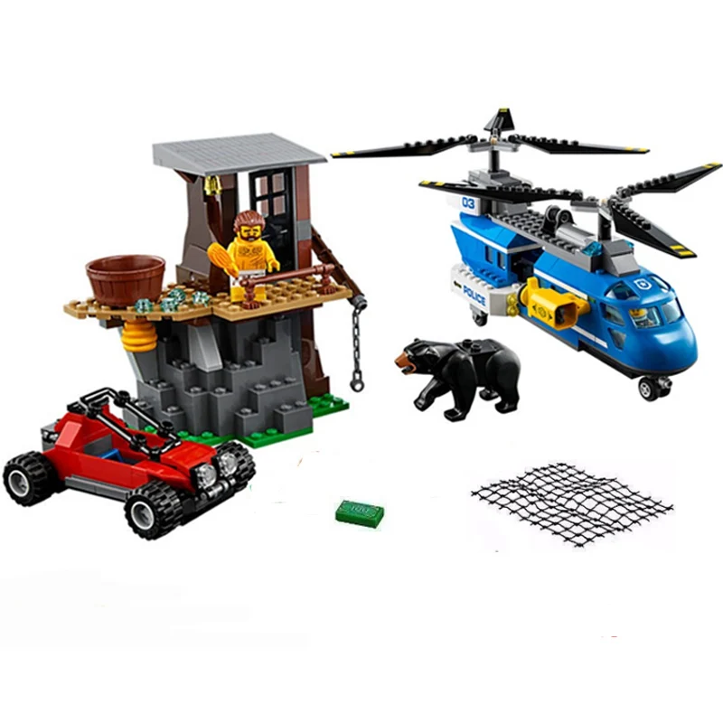 

Lepin 02089 Building Blocks Compatible LegoINGly City Police Mountain Arrest Capture 60173 339pcs/Sets