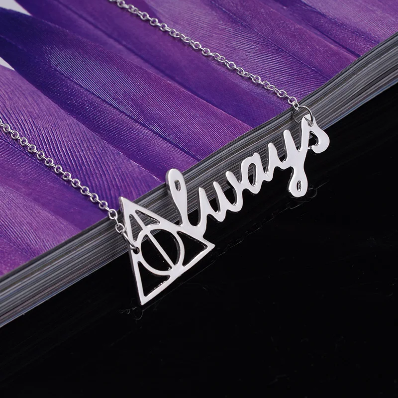

Hot Sale Always Necklace Deathly Pendant Triangle Choker Collier Restoring Ancient Overwatch Dress Woman Necklace Accessories