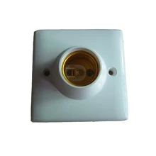 1 шт. E27 лампа держатель, квадратный лампы гнездо Основы Белый держатель лампы, огнезащитных PBT