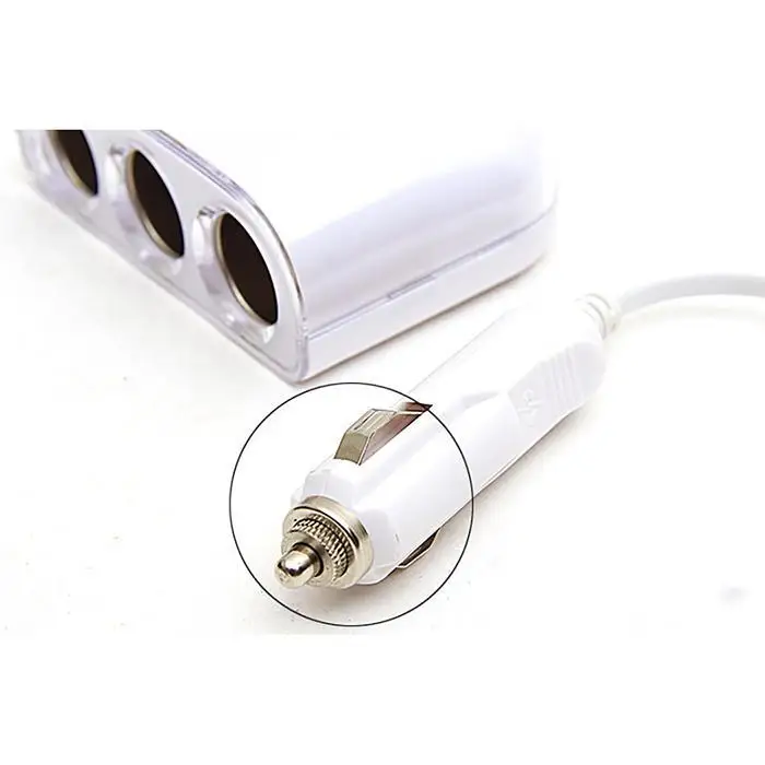 Автомобильное двойное USB мощное автомобильное зарядное устройство расширение 5 V/1A 190g черный, белый сплиттер 12-24V