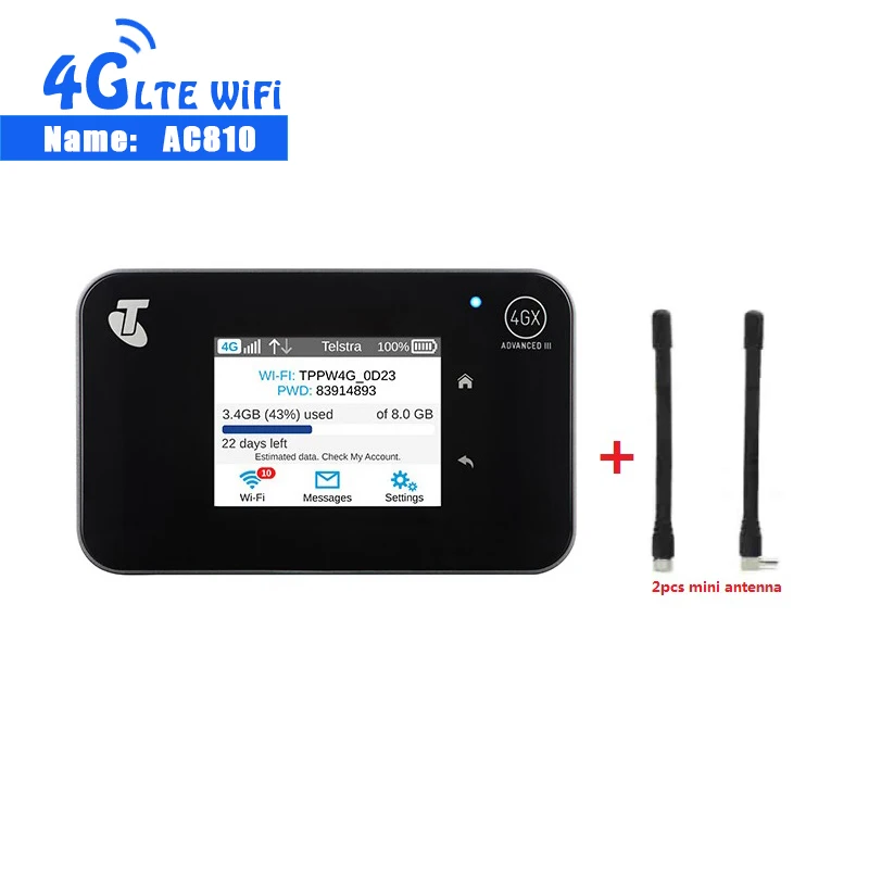 Разблокированный Huawei 4G WiFi 600 Мбит/с Netger AirCard 810s ac810s Cat6 роутер Mifi донгл Роутер + 2 шт