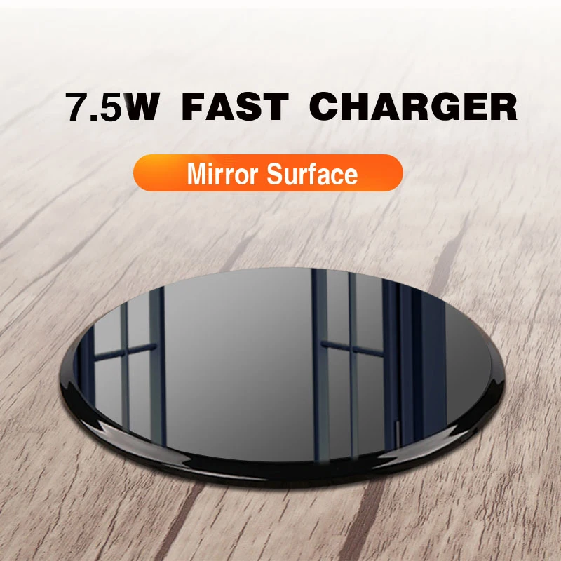

Fashion Mirror Charger 7.5W Professinal QI Standar Wireless Charger for Samsung Galaxy Note 8 S8 S9 plus USB Fast Charger