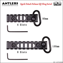 Тактический Keymod рейка Picatinny Weaver рельсовые секции 6/8 Слоты крепление база с QD Слинг поворотный адаптер-ключ для охоты