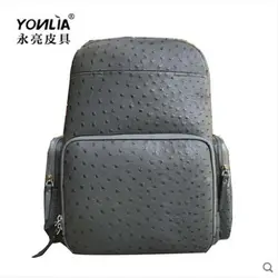 Yongliang кожаный новый страусиный кожаный Простой женский рюкзак кожаный модный Джокер индивидуальный стиль большой емкости