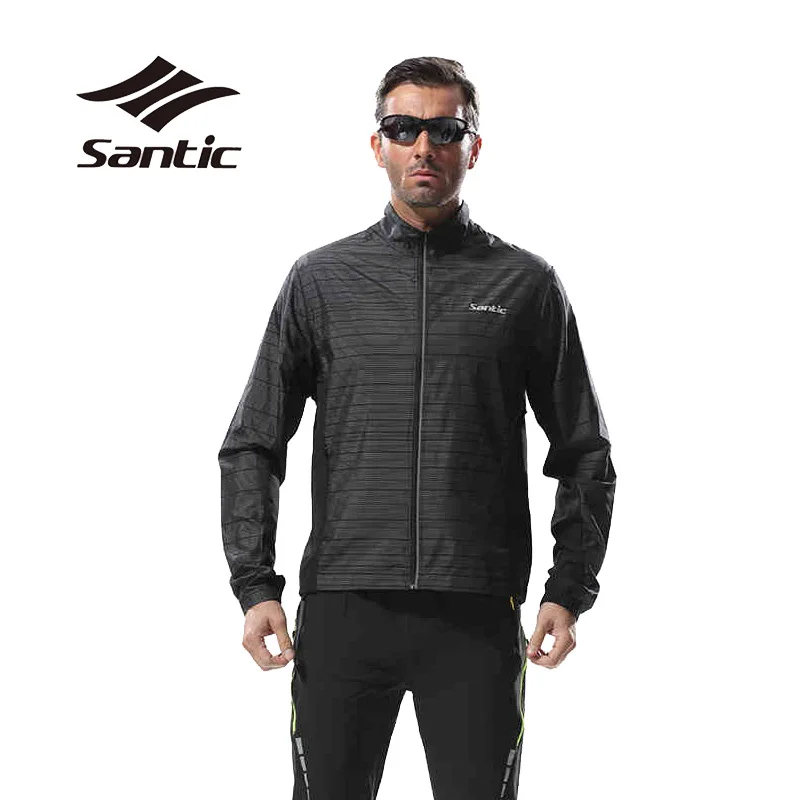 

2016 Santic Men Cycling Jacket Wind Coat Night Reflective Windproof MTB Road Bike Clothing Jerseys Breathable Giacca Ciclismo