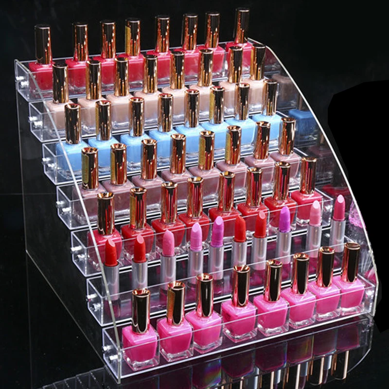 Nail Polish Rack Acrylic Makeup box 7 Tiers Nail Polish Clear Display