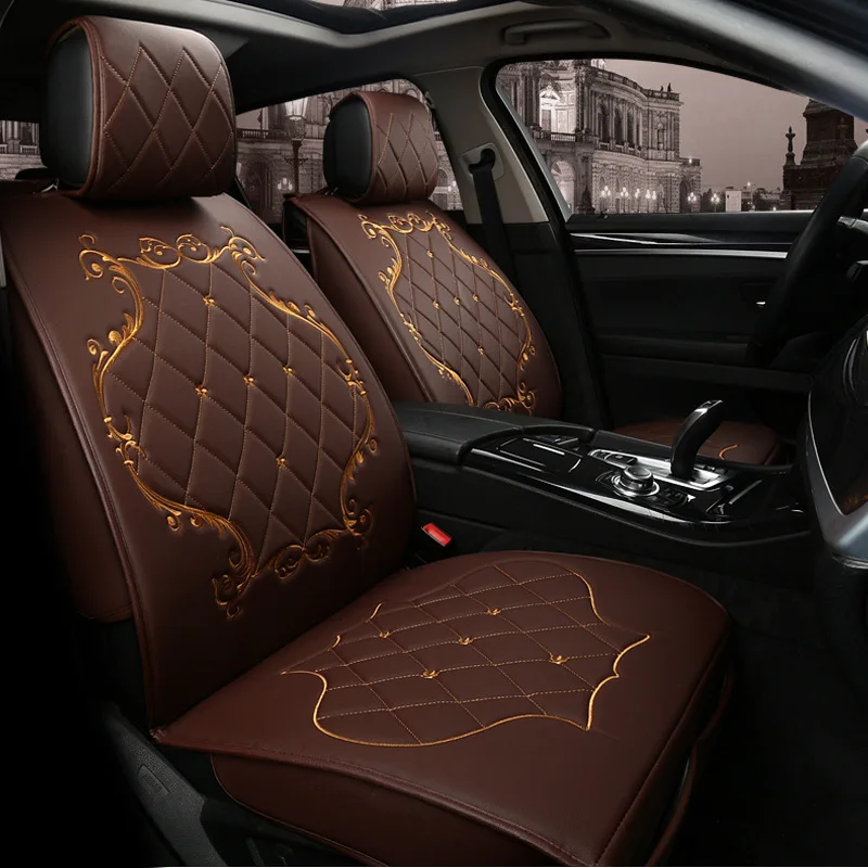 LUNDA Роскошные Чехлы для автомобильных сидений из искусственной кожи Honda CRV XRV Odyssey