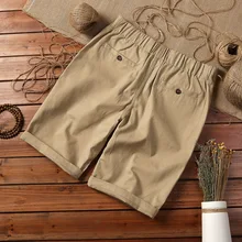 Летние мужские шорты их чистого хлопка с новым рисунком, мужская одежда высокого качества, деловые шорты для активного отдыха 5XL