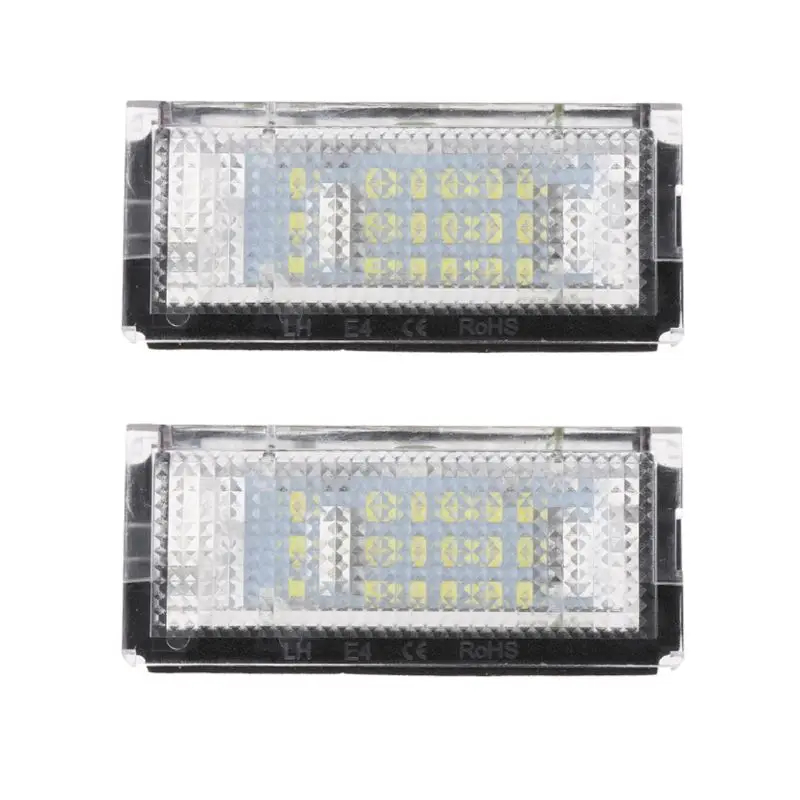 

Newest 2Pcs White 3528 18LED License Plate Lights For BMW E46 4D 5D Number 323i 325i 328i 6000k 12V Bulb Lamp