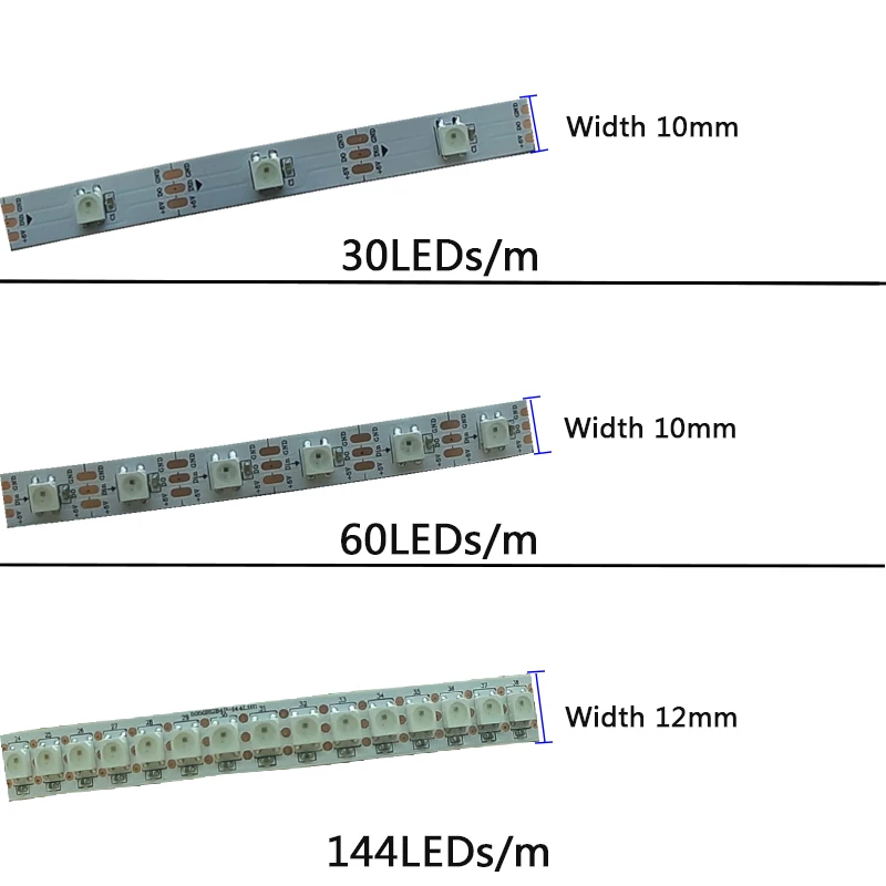 Светодиодные ленты WS2812B ws2812 IC RGB индивидуально адресуемые светодиодные 5050 s
